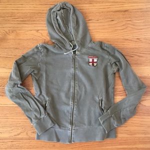 Green England Zip Up Sweatshirt